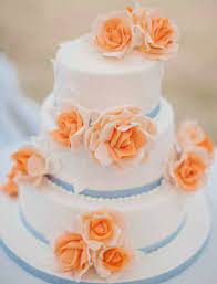 Wedding Cakes We Love Modwedding Orange Wedding Cake Wedding Cake Peach Gold Cake Topper Wedding