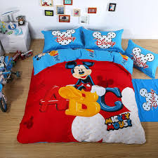 Mickey Mouse Duvet Set Luxury Bedding Sets Red Mickey Mouse Bedding Twin Full Queeen King Size Wholesale Jogos De Cama Roupa De Cama Cama