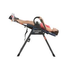 While fully inverted, your body hangs freely from the table bed, giving you freedom of movement for stretching and exercise. Ironman Inversion Table With Memory Foam Backrest