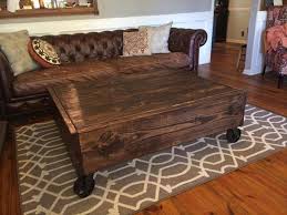 This large trunk would make an elegant coffee or cocktail table! Coffee Table With Storage And Wheels