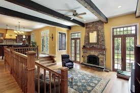 Curtains for living room ideas with tall ceilings with beams and white molding. 42 Living Rooms With Exposed Ceiling Beams Love Home Designs