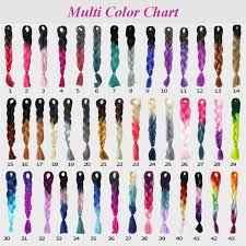 Multiful Color Chart In 2019 Kanekalon Braiding Hair