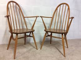 2x Vintage Ercol Quaker Windsor Carver Dining Chairs Model 365 A Photo 1 Dining Chairs Chair Dining