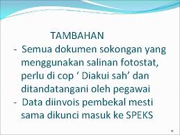 Salinan pasport yang masih sah laku. Dokumentasi Pembayaran Dan Pemerhatian Naziran Disediakan Oleh Perbendaharaan