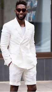 Maybe you would like to learn more about one of these? Costume D Ete Blanc 2 Pieces Pour Homme Veste Blazer Croise A Revers Et Pantalon Court Aliexpress