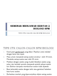 Tanpa membuang masa, kami kongsikan senarai kertas peperiksaan sebenar bagi. Tips Jawab Biologi Kertas 2