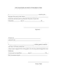 A file is opened in the name of the deceased. Declination To Serve As Executor Fill Out And Sign Printable Pdf Template Signnow