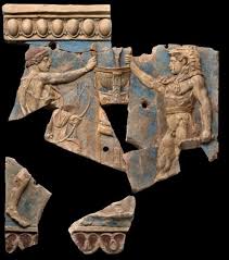 Terracotta Relief With Apollo And Heracles Contending Tripod Of Delphi 36 28 B C Bell Plate With The Contest Between Apollo Ancient Temples Roman Art Ancient