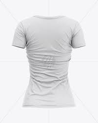 Free for personal and commercial use. Women S Slim Fit V Neck T Shirt Mockup Back View In Apparel Mockups On Yellow Images Object Mockups Clothing Mockup Shirt Mockup Tshirt Mockup