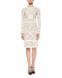 Alexis Chester Lace Long Sleeve Sheath Dress White White Sheath Dress Long Sleeve Sheath Dress White Embroidered Dress