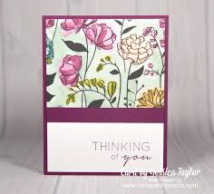 You might also like our business note cards and custom note cards. Easy Thinking Of You Card With Pretty Paper Ink It Up With Jessica Card Making Ideas Stamping Techniques