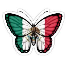 Mexican Flag Butterfly Sticker Mexican Flags Mexican Colors Mexico Wallpaper