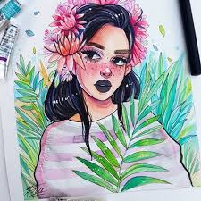 I Woke Up Sick This Morning And Have Been Feeling Icky All Day That Doesnt Keep Me From Wanting To Do Some Marker Art Art Drawings Sketches Simple Cute Art