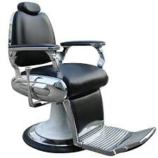 Carter Reclining Black Barber Chair With Heavy Duty Base And Chrome Frames Professional Barber Clippers Barber Chair Barber Shop Chairs Barber