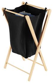 Removable bag for easy cleaning. Lavish Home Collapsible X Frame Bamboo Laundry Hamper Contemporary Hampers By Trademark Global Houzz