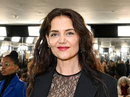 Katie Holmes Attends Michael Kors NYFW Show in a Lace Dress