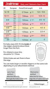 Thick Felt Soles Uk Baby And Child Sizes Baby Shoe Size Chart Crochet Baby Shoes Shoe Size Chart Kids