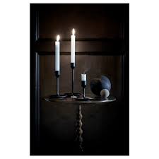 This mango wood candle holder set is a great decorative piece for the living room, the study room, and the dining area. Fulltalig Candlestick Set Of 3 Black Ikea