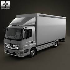 3d Model Of Mercedes Benz Atego Box Truck 2013 Mercedes Benz Trucks Mercedes Benz Vans