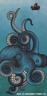 Untitled Octopus Painting 1 Malerei Oktopus Tintenfisch Tatowierungen