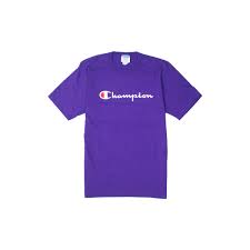 Champion Men S Reverse Weave Script T Shirt Premier Vii