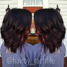 Deep Burgundy Ombre Short Hair Long Bob Purple Hair Hair By Rachel Fife Sf Salon Ombre Hair Blonde Short Hair Styles Ombre Hair Color