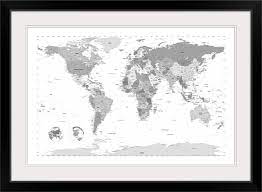 You can also order a frame for your canvas world map. World Map Black And White Black Framed Art Print Contemporary Prints And Posters By Great Big Canvas Houzz