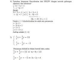 Latihan soal spldv kelas 8. Contoh Soal Spldv