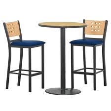 Your guests or family can keep you company. Cafe Au Lait Oversized Stools And 30 Round Bar Height Table Set By Nbf Signature Series Nbf Com