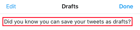 Next to your posted content you'll see a rectangle with drafts: Here S How To Save Tweets As Drafts On Twitter