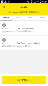 You may use your free basic internet to chat on social apps such as whatsapp, wechat, line and more. C2v Ø¯Ø± ØªÙˆÛŒÛŒØªØ± Mydigi Hai Digi Kenapa Basic Internet Tidak Berfungsi
