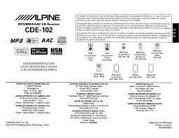 777 supertest road, toronto, ontario m3j 2m9, canada. Alpine Cde 102 Radio Cd Owner S Manual Manualzz