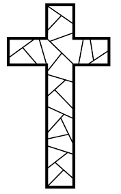 Stampin Connection Cross Coloring Page Stain Glass Cross Mosaic Patterns