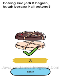 Tausende von menschen haben den sale bereits genutzt! Brain Out Level 169 Potong Kue Jadi 8 Bagian Butuh Berapa Kali Potong Terbaru 2021