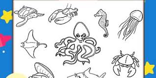This fun jellyfish alphabet colouring page is perfect for helping the kids learn the letter 'j'. Printable Sea Animals Coloring Pages For Kids