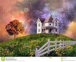 House On The Hill Stock Image Image Of Glow Autumn Glowing 3872469