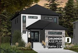 We created this collection of house plans suitable for narrow lots to answer the growing need as people move to areas where land is scarce. 2 Story Narrow Lot House Plans Under 40 Feet Drummond Plans