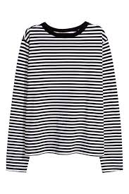 Black And White Striped Shirt H M Striped Jersey Top Black White Striped Women H M Us Clothes Black And White Shirt Aesthetic Clothes