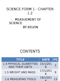 Make sure you read it and always do revision with this note language barrier is one of the problem in understanding maths. Science Form 1 Chapter 1 2 By Kelvin Kilogram International System Of Units