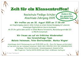 Lustige Einladungskarten Klassentreffen Mit Strauss Unser Festtag