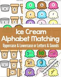 Sorting Letter Sounds With Ice Cream Alphabet Fur Vorschulkinder Vorschulkinder Kinder Alphabet