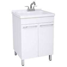 Laundry tub cabinet 556054 collection of interior design and decorating ideas on the littlefishphilly.com. Westinghouse Laundry Tub Kit With Faucet And Cabinet White Ql067 Rona
