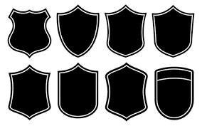 Badge Shape Set Vector Template Banner Shapes Badge Military Graphics