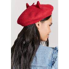 Forever21 Wool Blend Cat Ear Beret 15 Liked On Polyvore Featuring Accessories Hats Red Cat Ears Hat Brimmed Ha Cat Ear Beret Forever 21 Hats Red Beret
