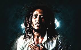 Black and white pictures of bob marley. Download Wallpapers Bob Marley Jamaican Musician Guitarist Portrait Blue Stone Background Robert Nesta Marley For Desktop With Resolution 2880x1800 High Quality Hd Pictures Wallpapers