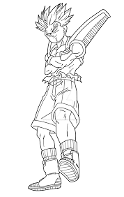 Baby Trunks Render Db Heroes Lineart By Fradayesmarkers On Deviantart Dragon Ball Super Art Dbz Drawings Dragon Ball