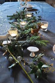 christmas table would be pretty with my homemade mercury candle holders meja natal ide dekorasi natal hari natal