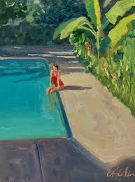 Pool Repose Susie Callahan Beach Art Artist Collective Sale Artwork