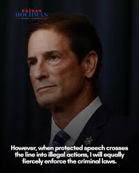 As District Attorney of LA County, I will fiercely protect the First  Amendment rights of anyone who wants to peacefully assemble and voice their  positions. However, when protected speech crosses the line