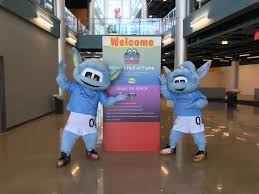 Манчестер сити / manchester city. Mascot Hall Of Fame On Twitter We Had Some Special Guest Join Us At The Mhof Today The Moonies From Manchester City Fc The Premiere League Champions We Rolled Out The Blue